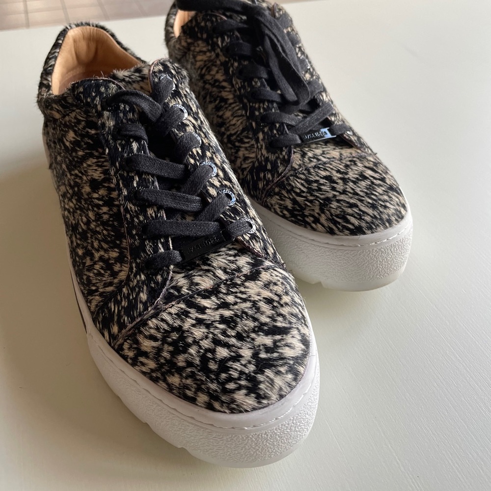 J/Slides Size 9 Black Beige Speck Pony